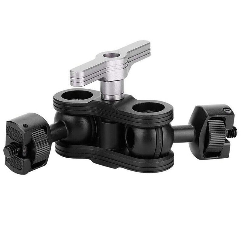Adapter voor montage van een magische arm van aluminiumlegering voor een actioncam-monitor en zaklamp