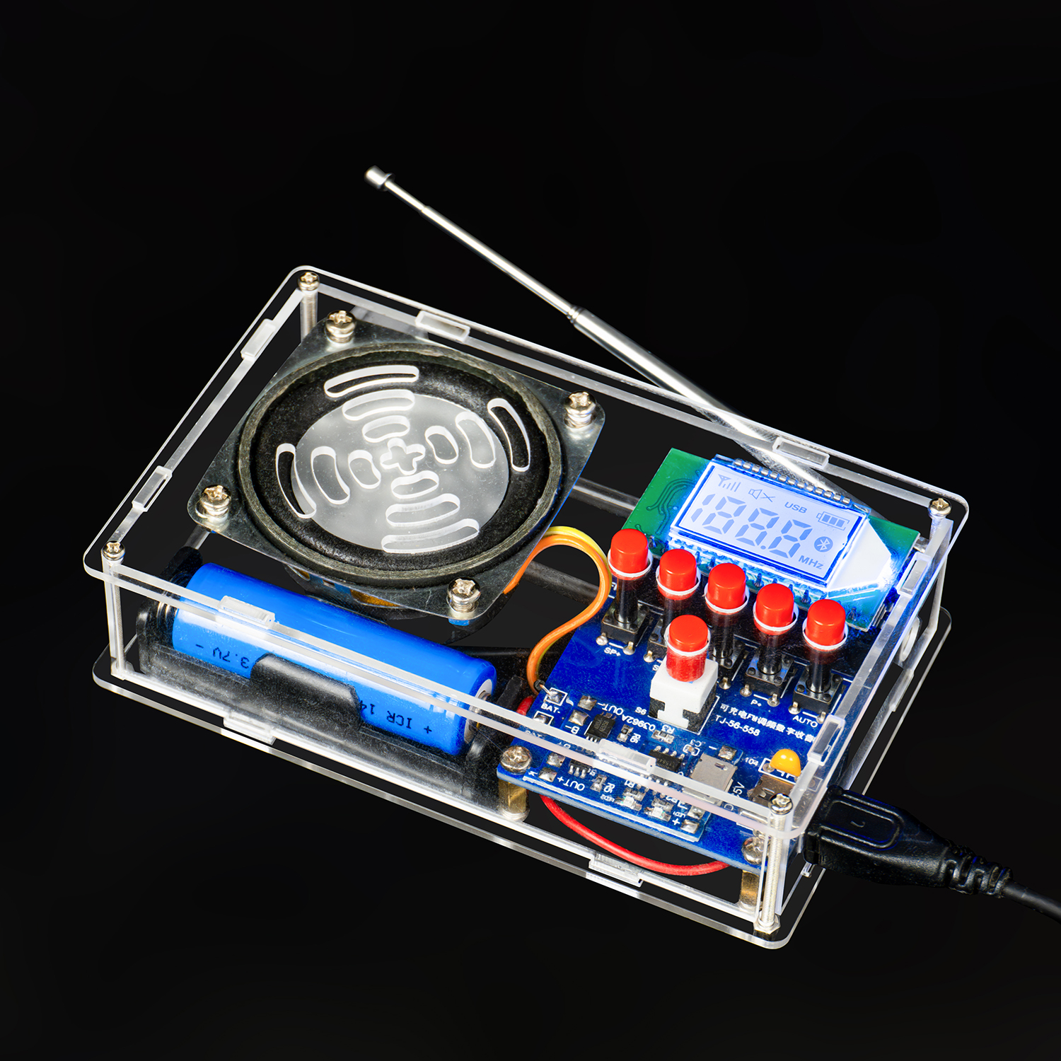 Kit de bricolaje de montaje de Radio Digital FM, placa de circuito electrónico, productos de práctica de soldadura