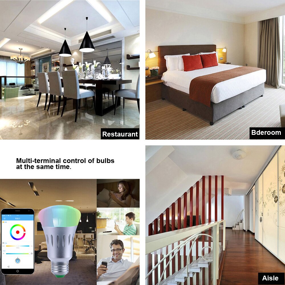 Smart Wifi Led Lampen Dimbare 220V E27 Lamp Alexa Google Home Kleur Veranderende Verlichting App Afstandsbediening Led Lamp rgb Home Deco