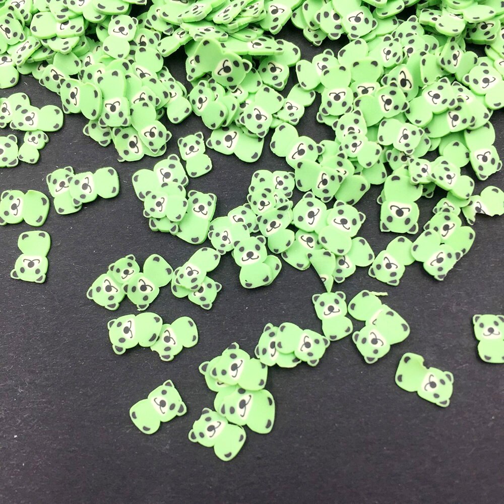 100G Polymeer Klei Beer Plakjes Klei Sprinkles Voor Ambachten Diy Nail Art Decoratie Materiaal Accessoires Telefoon Deco:5 Mm: Green