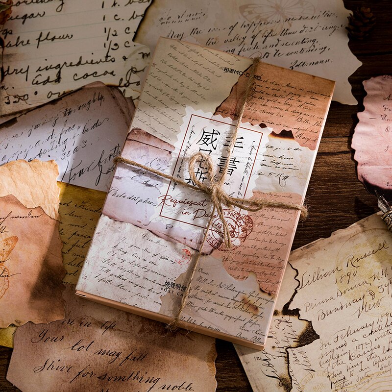 30 Sheets/Pack Antique Letters Postcard Retro Style Writing Greeting Card Scrapbooking Vintage Invitation Card