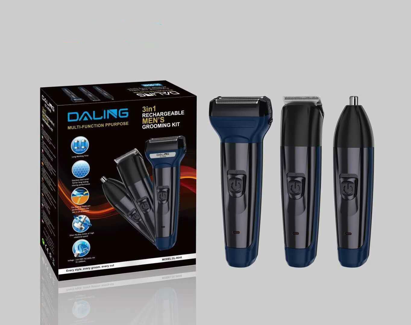 100-240v 3 in 1 elektrisch scheerapparaat, tondeuse, haartrimmer, titanium baardtrimmer, scheerapparaat, mannen, neustrimmer: 07