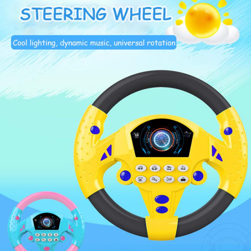 Eletric Simulatie Stuurwiel Speelgoed Voor Kinderen Stuurwiel Met Licht Geluid Simulatie Rijden Auto Educatief Kinderen Speelgoed
