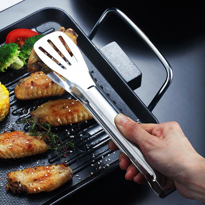 Edelstahl BBQ Zangen Für Buffet Steak Brot Dessert Gebäck Lebensmittel Clip Küche Utensilien Grill Zubehör