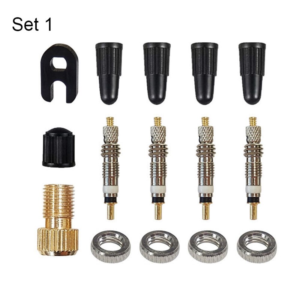 1 Set Bicycle French Presta Tire Valve Cores+Valve Core Removal Tool Bike Tire Valve Cores Plus Removal Replacement Cycling Part: 1