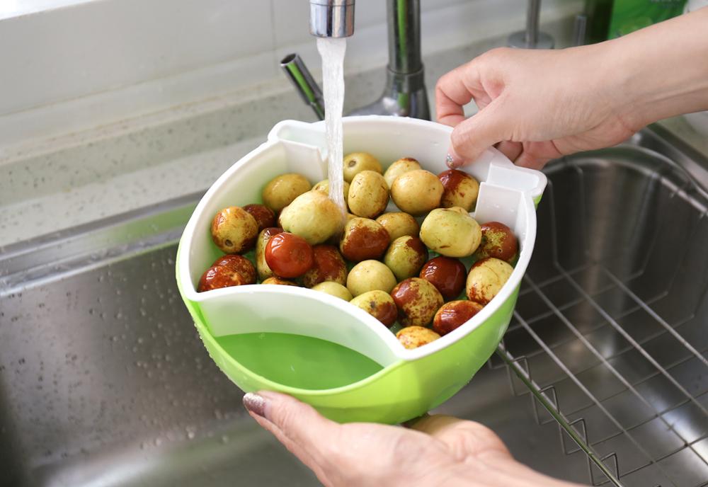 Dubbla lager fruktfat lazy snaks bricka nötskål med mobiltelefonhållare plats snack serveringsbricka med skalförvaring 3 färg