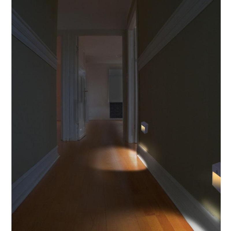 Ronde LED Night Lamp Plastic Lijm Menselijk Lichaam Inductie Sensor Babykamer Slaapkamer Home Gang Nood Wit Licht