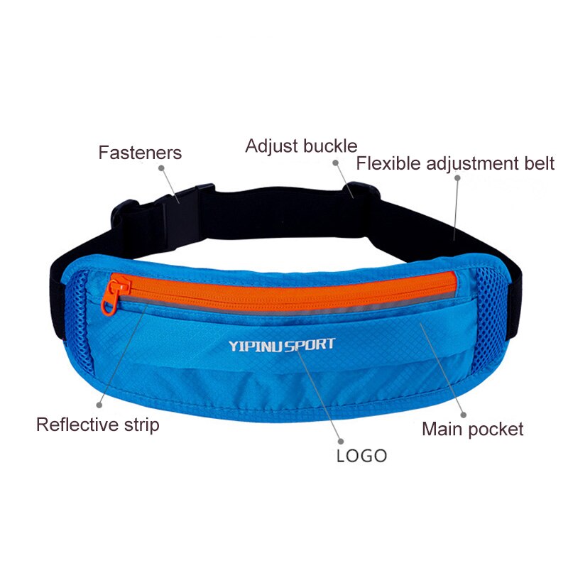 Waterdichte Nylon Riem Heuptas Vrouwen Fanny Pack Travel Sling Borst Schoudertas Met Verstelbare Riem Band Reflecterende Hip Pack