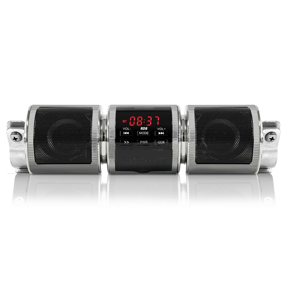 Bluetooth Music Player Stereo Speaker FM Radio Handlebar Metal Aluminum