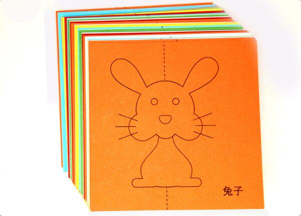 24Pcs/set Kids cartoon color paper folding and cutting toys/children kingergarden art craft DIY educational toys: line