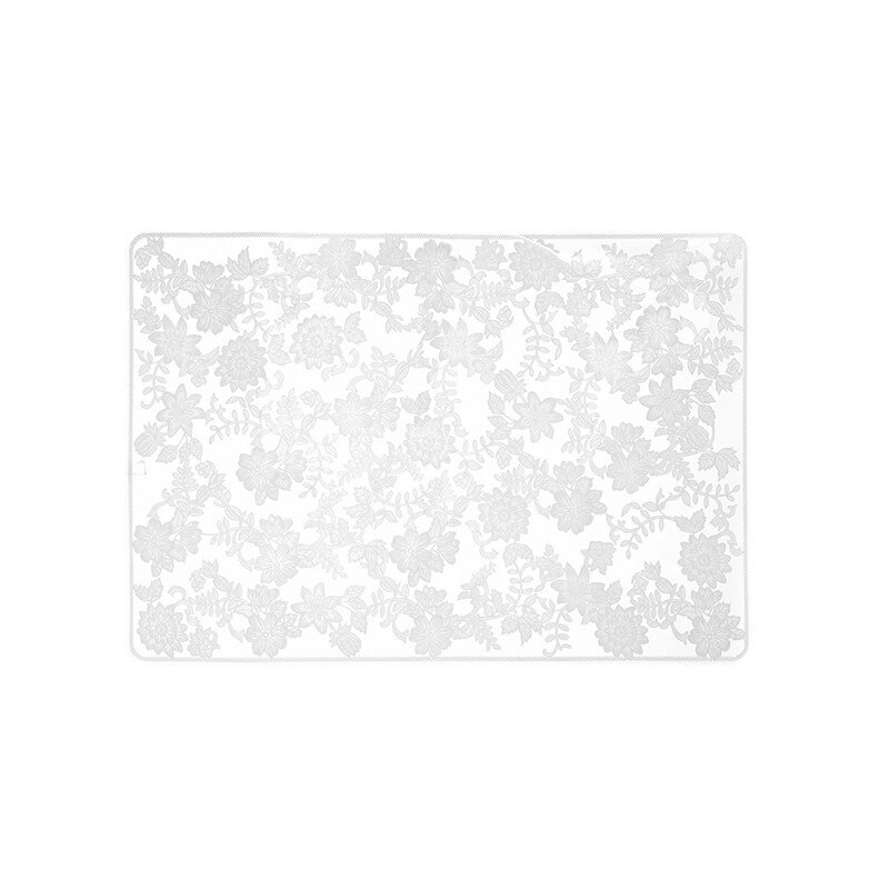 1pc pvc holle isolatie onderzetters tafelmatten voor thuis, kerst, bruiloft, hittebestendige placemat voor op de eettafel: 300 x 450mm wit