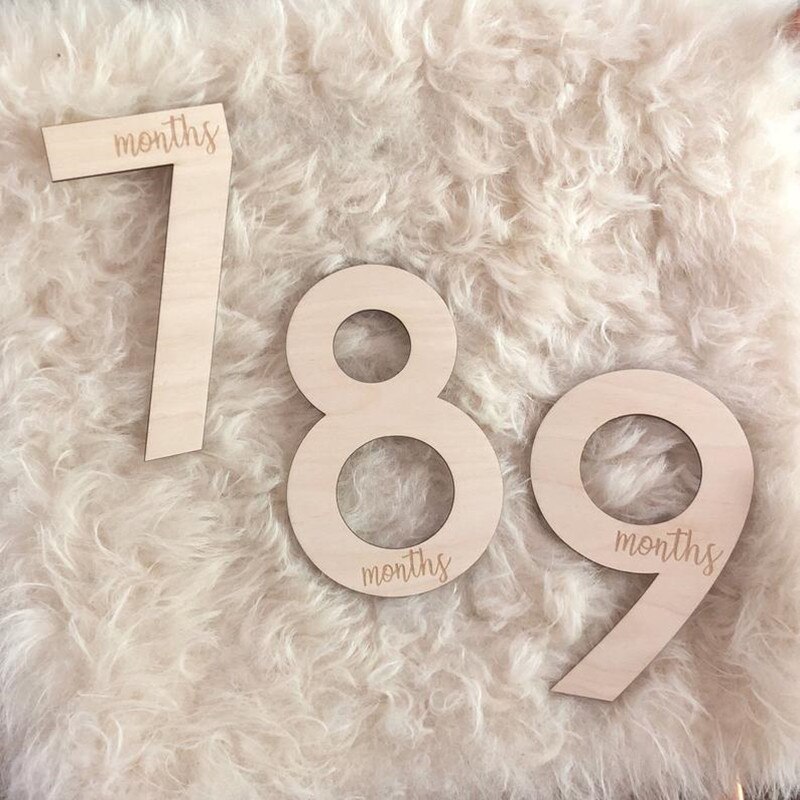 Baby Milestone Cards - Monthly Baby Photo Prop - Baby Shower - Milestone Blocks - Wood milestone card - Babys First year