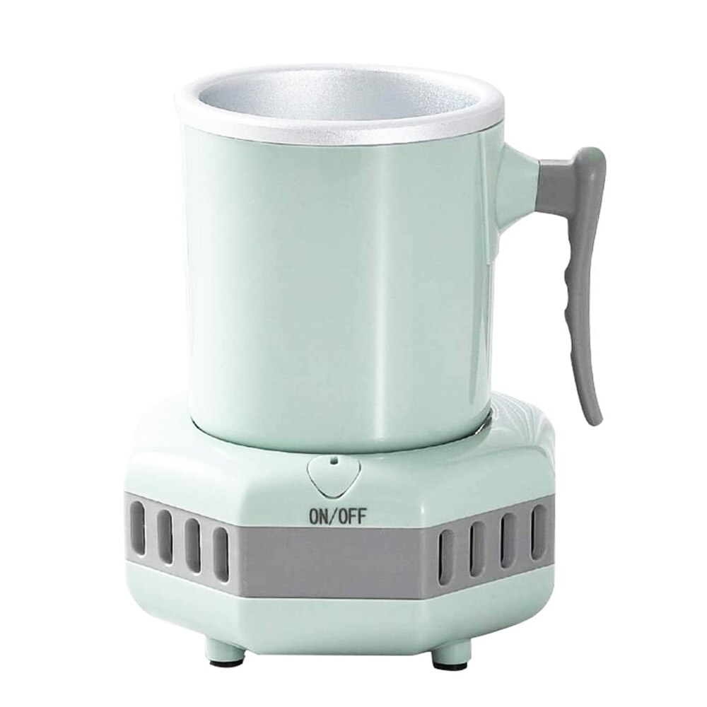 Drikkevarekøler kop kontor hjem hurtig køler elektrisk kølekrus mini desktop køleskab til cola vin bærbart køleskab: Grøn