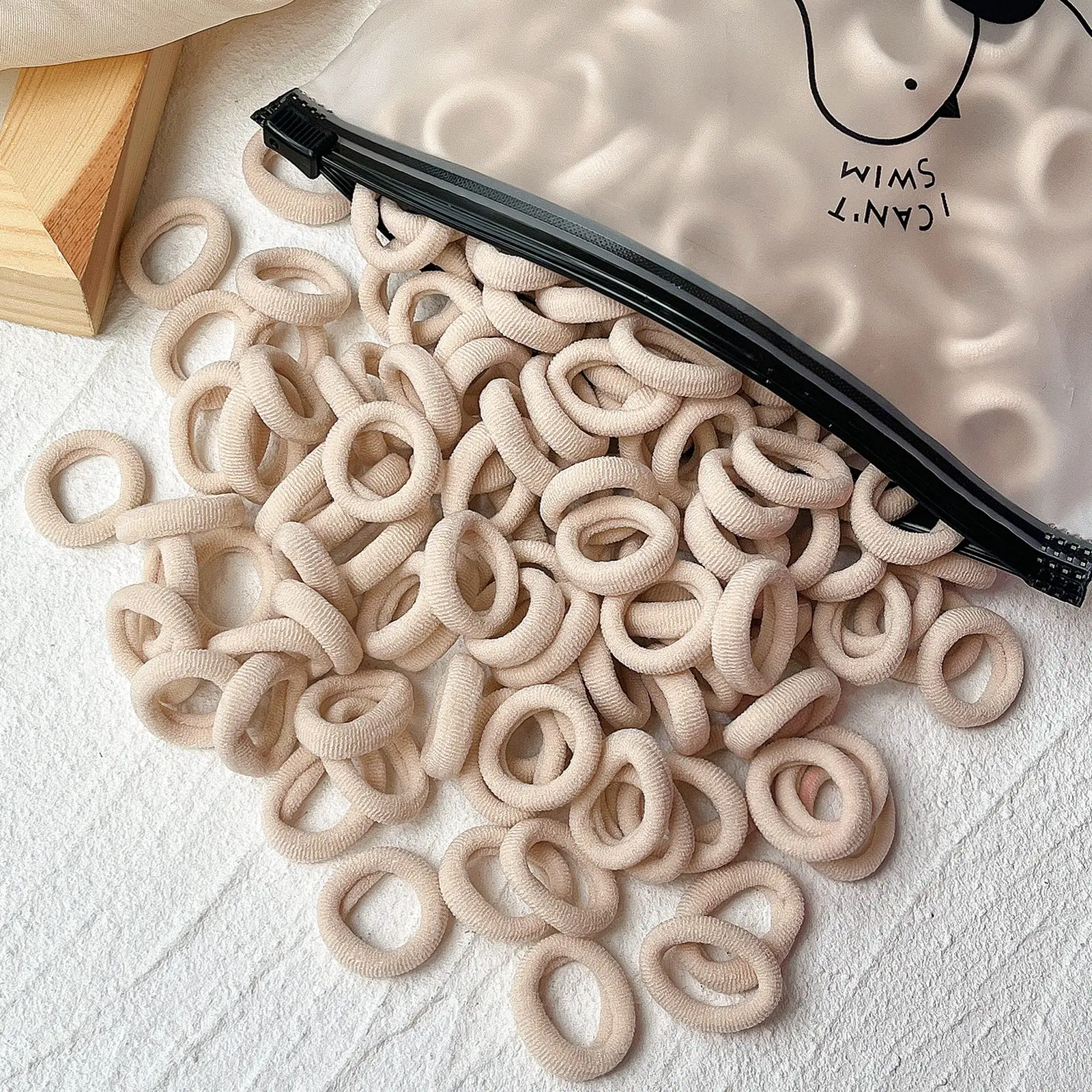 20/50/100 Uds. Lazos elásticos básicos coloridos de nailon para el cabello para niñas, coleta para sujetar, banda de goma, accesorios para el cabello para niños