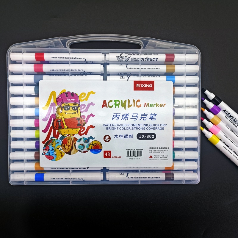 12 color /24 color /36 color /48 color /60 color acrylic marker Painting Graffiti thick brush stackable marker: Light Grey