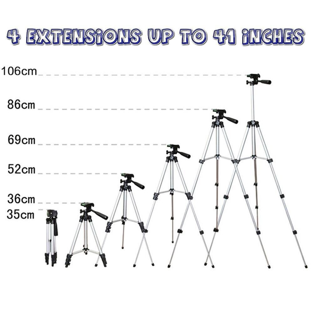 Tripod Mount Stand Set With Phone Holder Clip For Smartphone Telescopes Digital Go-Pro Camera UY8