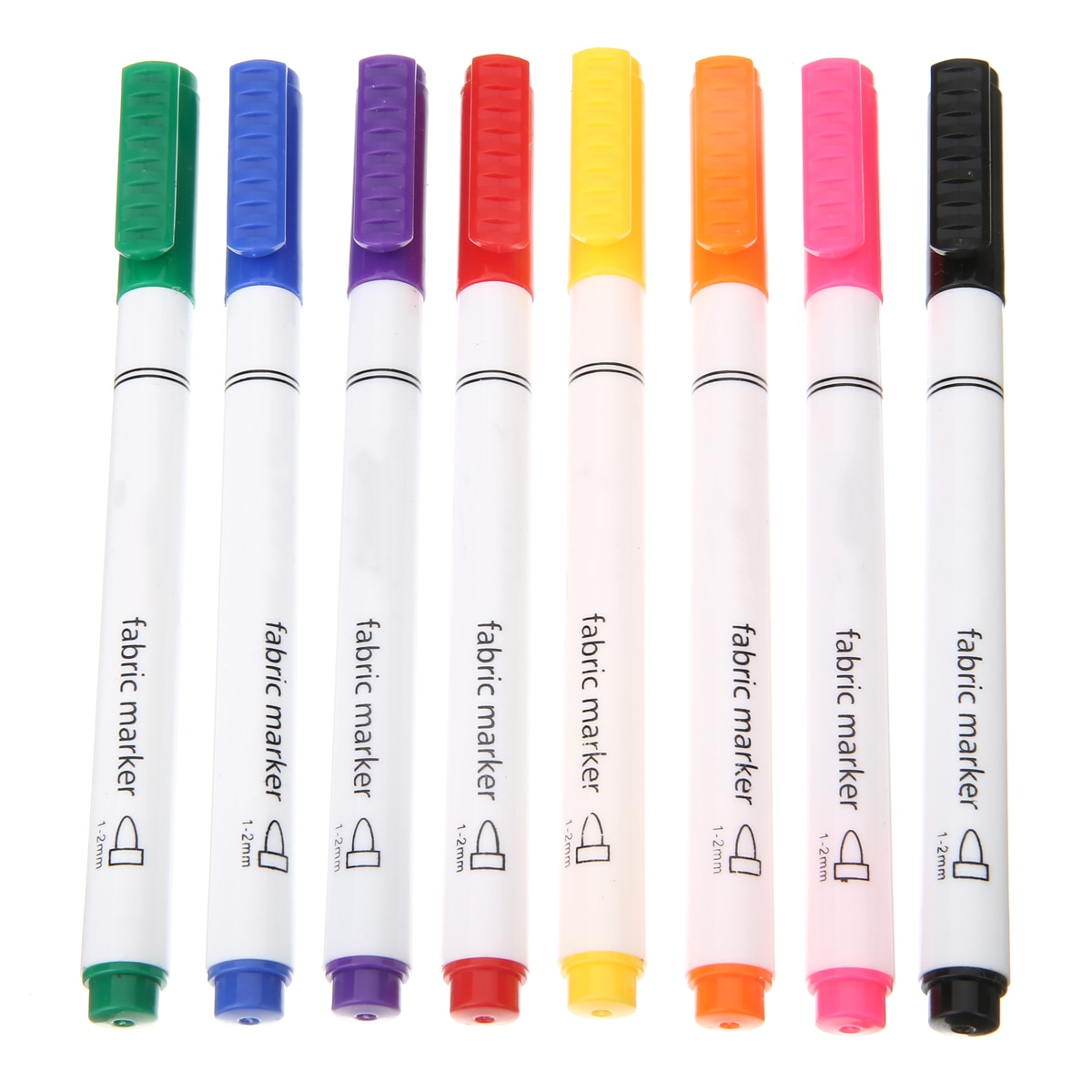 Rotuladores textiles multicolores para ropa, bolígrafos de tela, manualidades, manualidades, bolígrafo de pintura de camisetas para estudiantes y niños, suministros de escritura, 8 Uds.