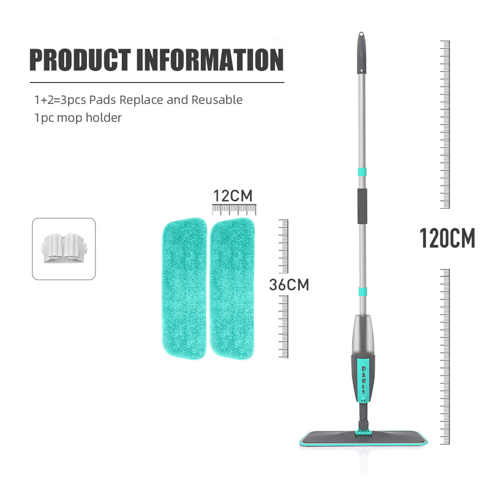 Magic Floor Cleaning Veegmachine Bezems Met Microfiber Pads 360 ° Rotatie Platte Spuiten Vloer Mop Bezem Voor Schoonmaken Thuis Spin mop