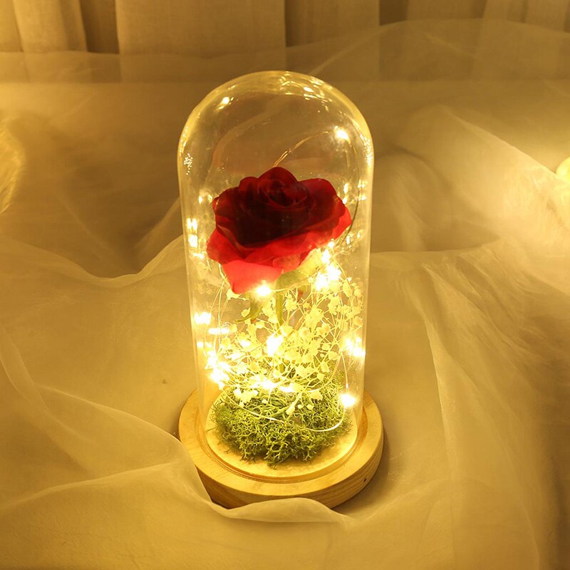 Romantic LED Flower Night Motion Lamp Valentine's Rose Light Wedding Day
