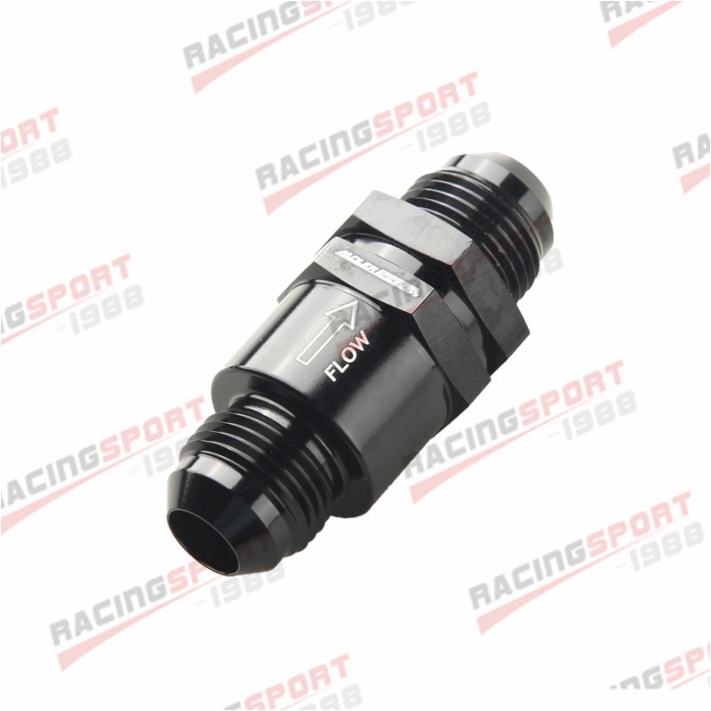 AN8 -8AN Aluminium Non Return One Way Check Valve Fuel EFI Fitting Adapter Black