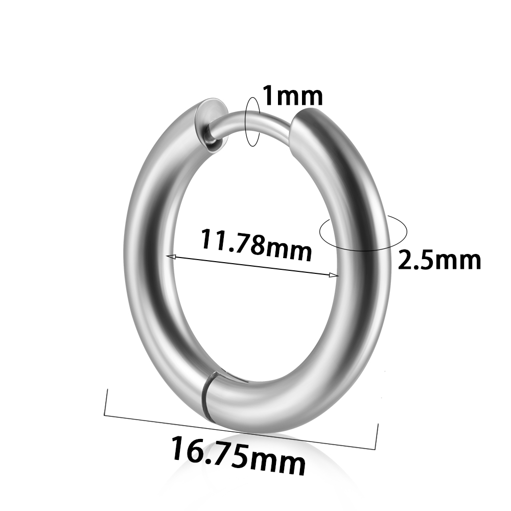 Piercing de pendiente de acero quirúrgico, accesorio que puede combinar con el círculo del cartílago de la oreja, Tragus Helix, aro de nariz Simple, joyería corporal, 1 unidad: Chapado en cobre envejecido