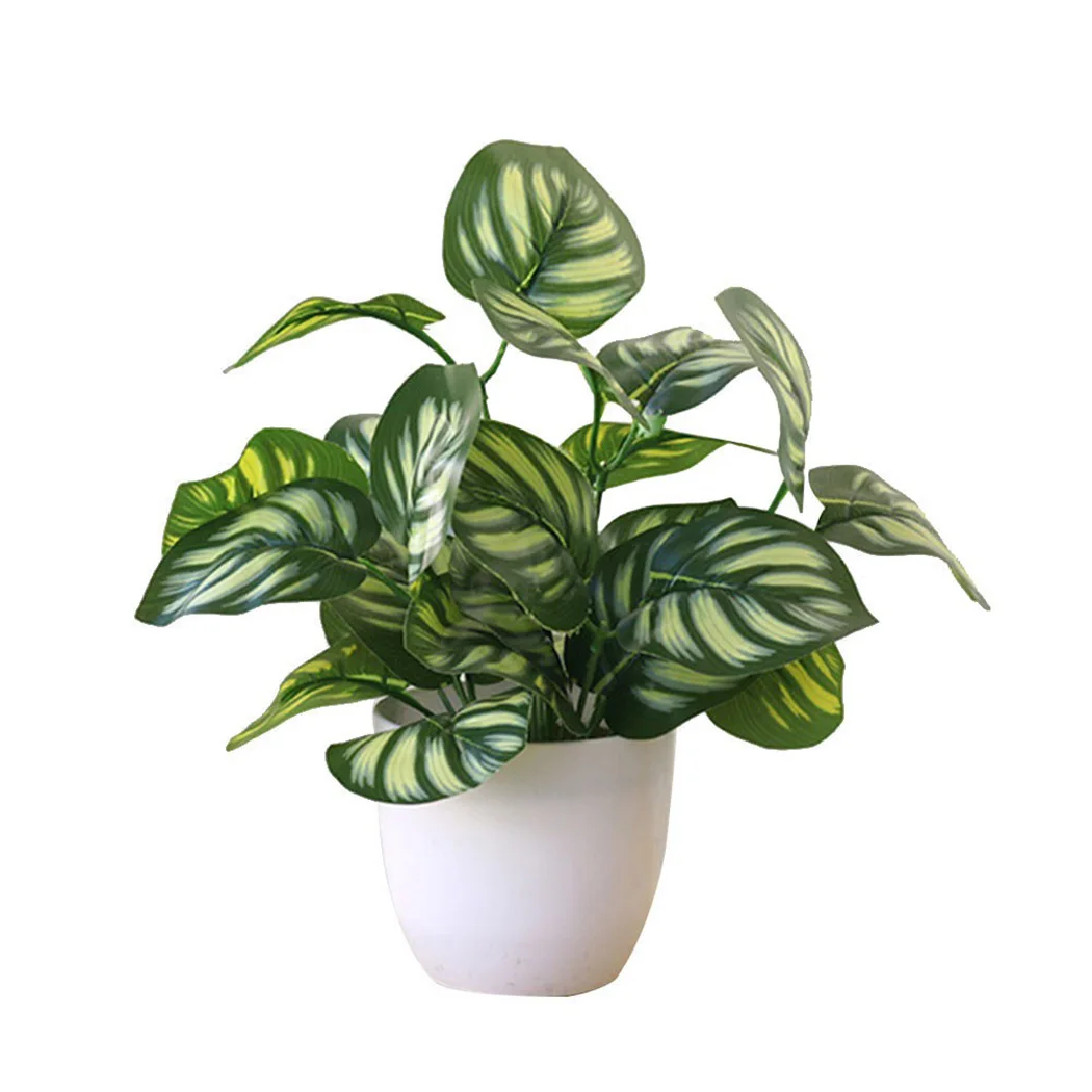 Flores e plantas em vasos artificiais decoração de bonsai de mesa simulação de plástico flor bonsai arranjo de flores decoração: Azul