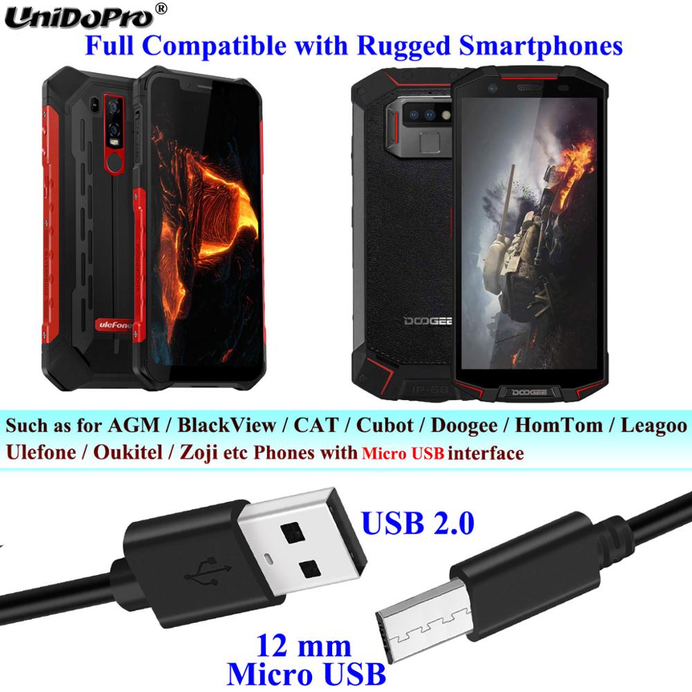 Câble Micro USB 12mm cordon de charge pour Oukitel WP8 Pro WP6 K10000 Pro C12 C13 / UMIDiGi A5 A3 / Blackview BV4900 A60 A7 BV5800
