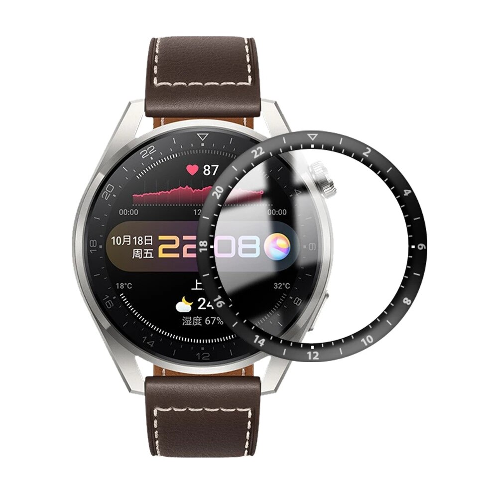2 stk til huawei watch 3 smart watch beskyttende hærdet glas beskyttelsesfilm til huawei watch 3 pro bløde tpu beskyttelsesfilm: 3d blød film / Huawei ur 3 pro