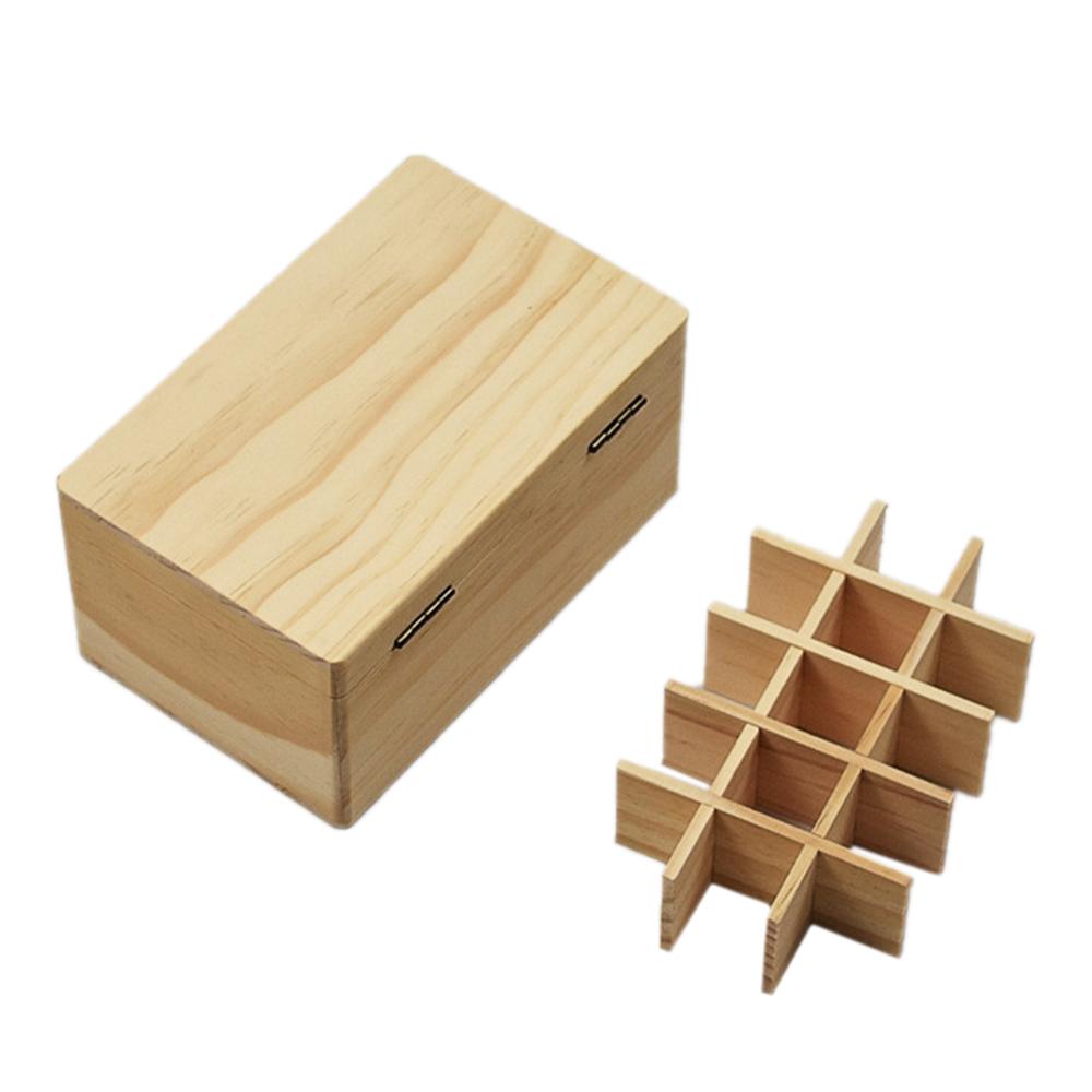 Houten Essentiële Olie Doos Organizer 10 Ml 15 Compartimenten Etherische Olie Fles Opbergdoos Voor Essentiële Oliën