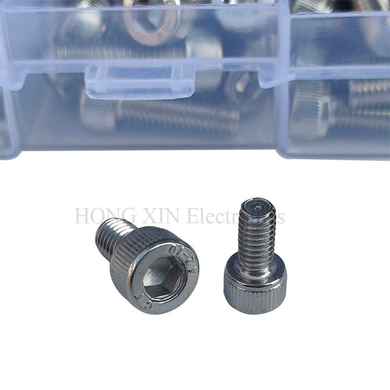 500 pçs/set Parafuso Em Aço Inox 304 copo Parafuso de Cabeça M3/M4/M5 Kit Sortido