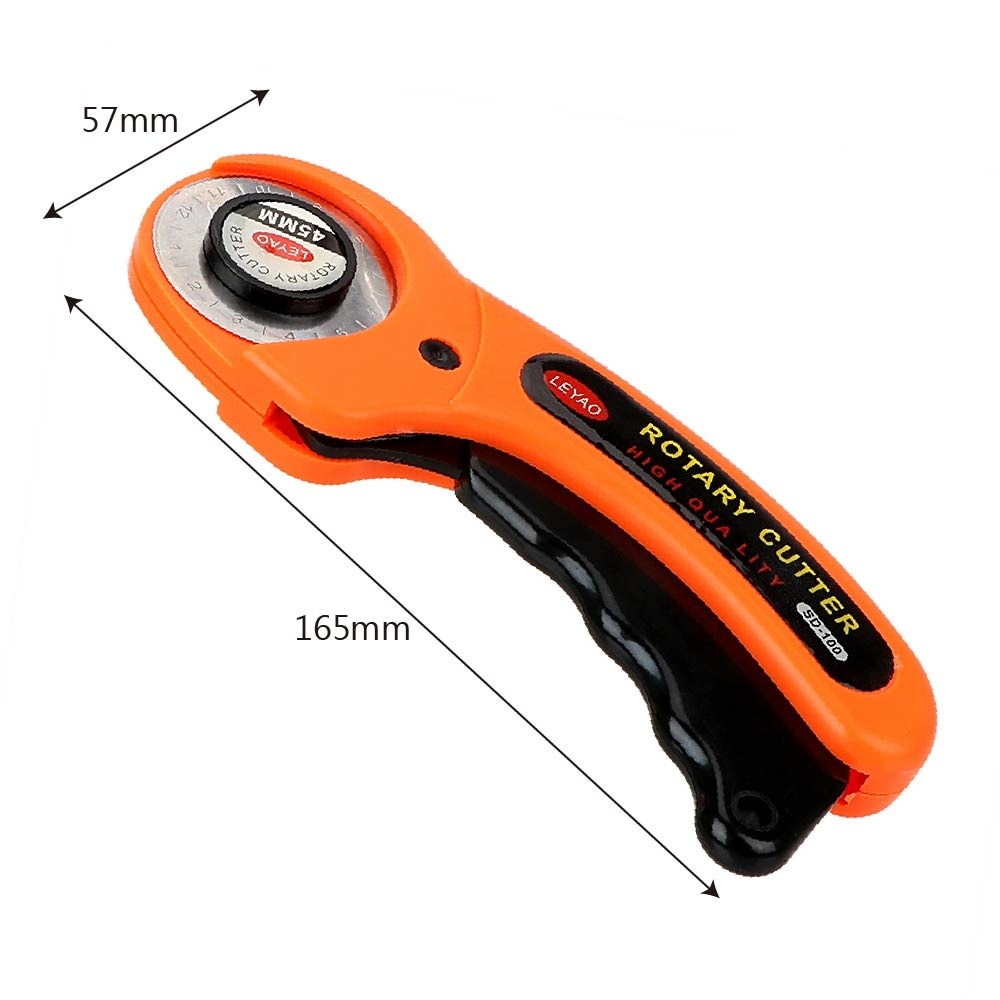 Rotary Cutter 45mm Rotary Cutter Set Blades Fabric Circular Cutting Patchwork Leathercraft Sewing Tool Leather Cutter Blade