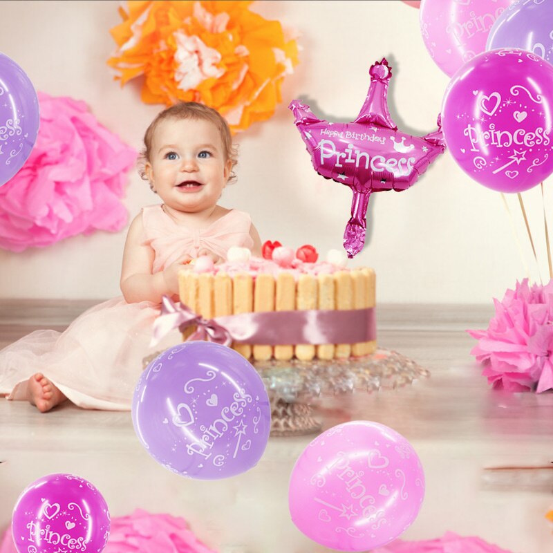 Nastasia 10/ stuks prinses aluminiumfolie ballon en bedrukte ballon verjaardagsfeestdecoraties kinderen babyshowerbenodigdheden