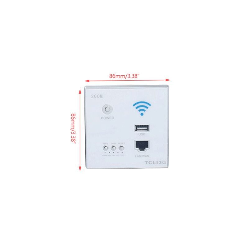 Repetidor WIFI inalámbrico inteligente, extensor de pared, Panel enrutador integrado, enchufe USB, 300Mbps, 220V