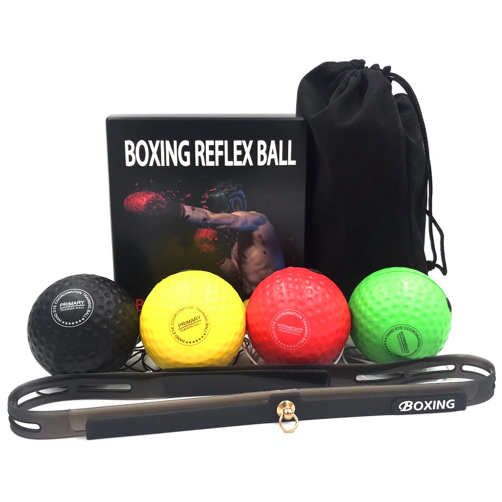 Boxing Reflex Balls with Silicone Fitness Headband Punching Training