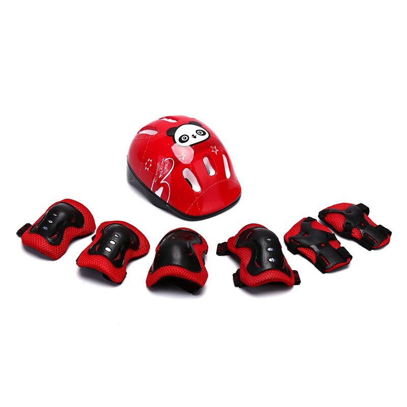 7 pièces/ensemble enfants patinage cyclisme casque garde coude genou genouillères enfants