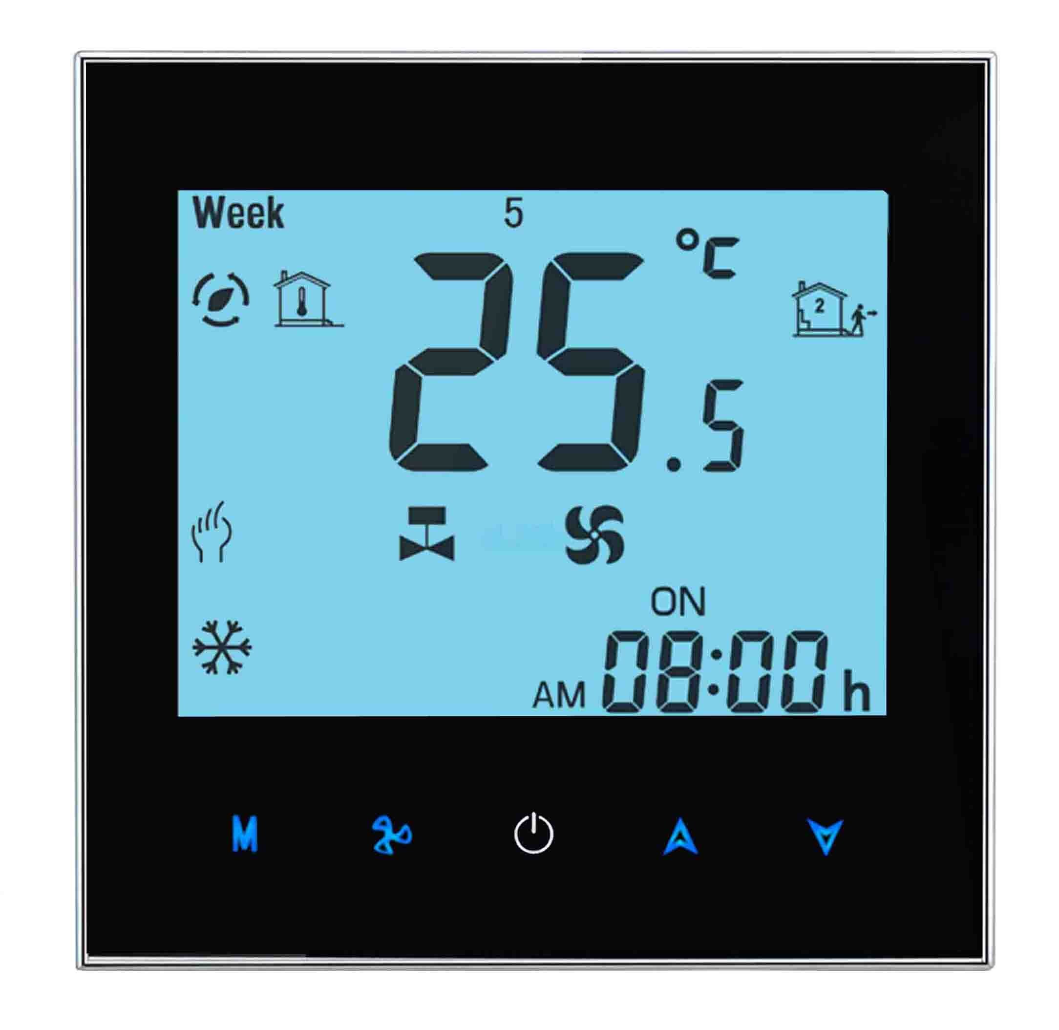 Hessway 24v,95-240 vac 2p køle- og varmeblæser termostat til 0-10v forhold: Sort / 24 vakuum