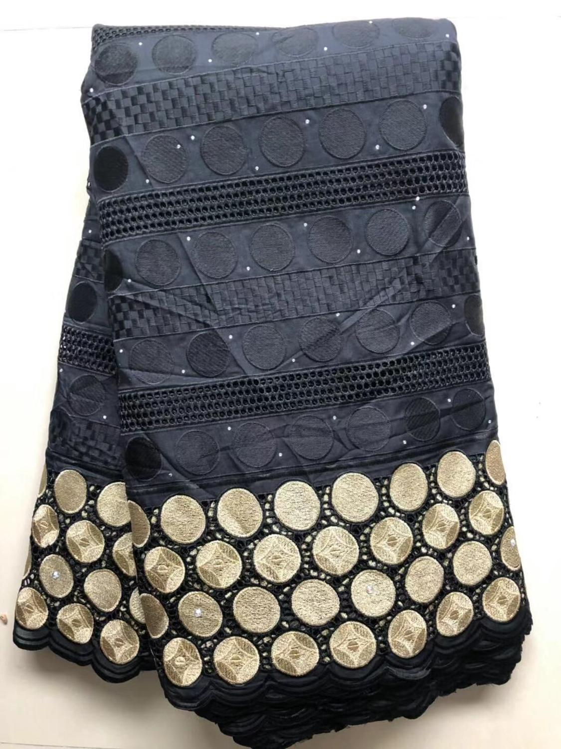  Swiss Voile Lace In Switzerland High  African Cotton Lace Fabric With Stone For Nigerian Every Dress Party YLL4399