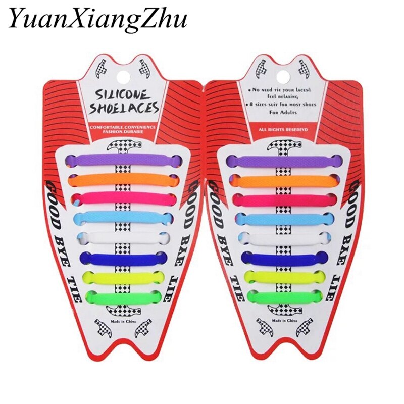 Lacets artificiel astiques en Silicone pour Chaussures, Spécial, Sans Bruit, pour Homme et Femme, L1, 16 Pièces/Lot