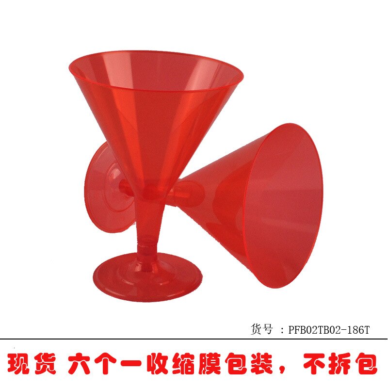 Disposable Wine Glasses Birthday Dinner Party Disposable Activities Dress Up Supplies Champagne Glasses Cocktail Glasses 6 Packs: 6 pcs red cup -90