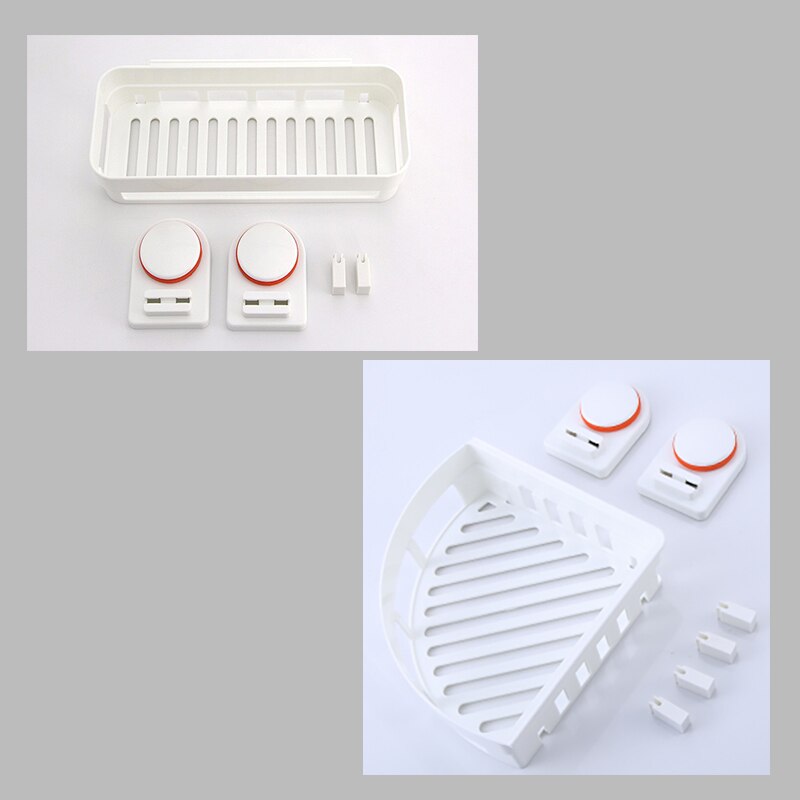 Zhangji-estante de pared para baño de ABS, accesorio de baño de , ventosa, soporte de cesta de esquina, estante de ducha Prateleira