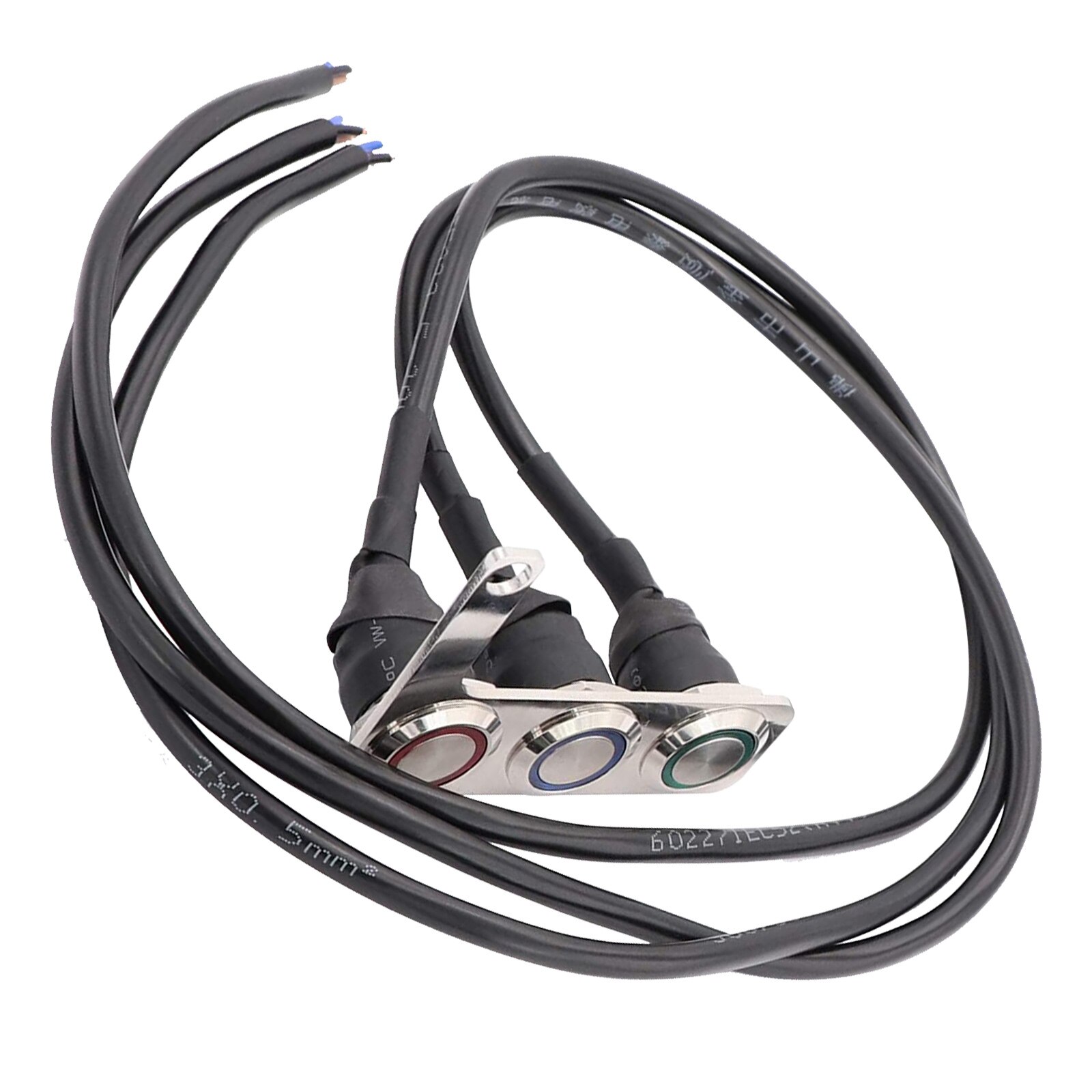 Stainless Steel LED Motorcycle Switch Handlebar Mount Waterproof Switches Button DC 12V Headlight Motorcycle Accessories: Default Title