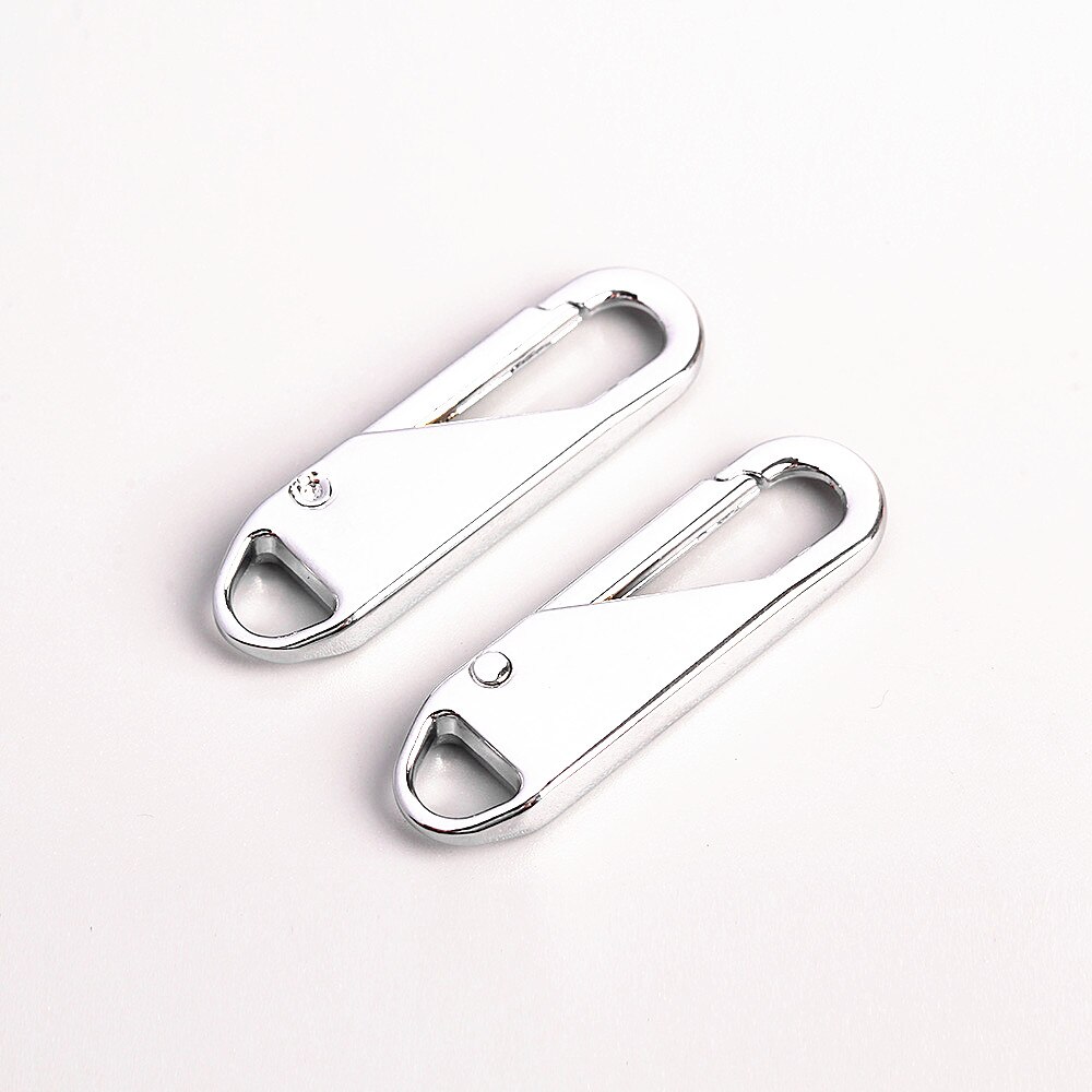 50pcs Metal Zipper Puller Replacement Zipper For Zipper Slider Apparel Bag Suitcase Instant Zipper Fixer