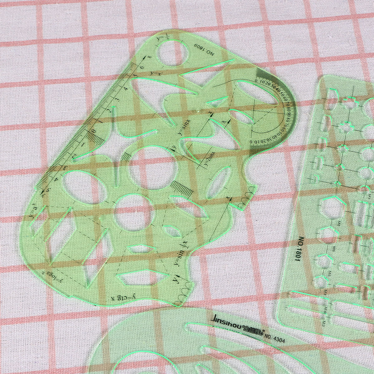 Gabarit de Plan de maison extensible Transparent | Vert, règles géométriques, modèles de dessins de coffrage de construction pour école de bureau