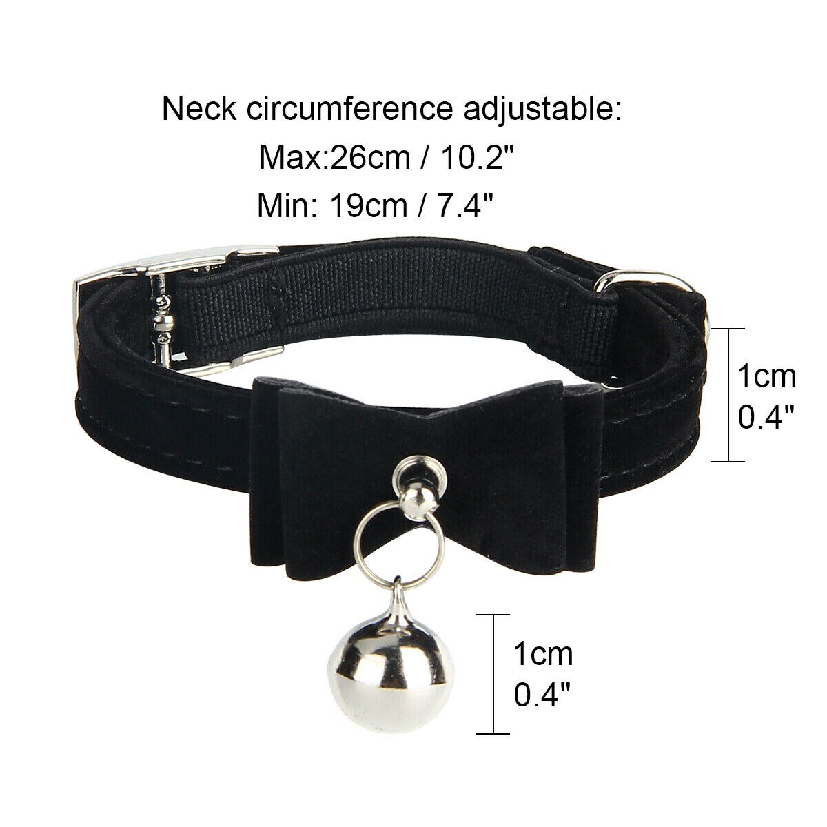 Obroża dla kota aksamitna kokarda krawat bezpieczny regulowany kołnierz z wiązaniem w kokardę z dzwonkiem miękki PU kotek muszka śliczny krawat kot akcesoria