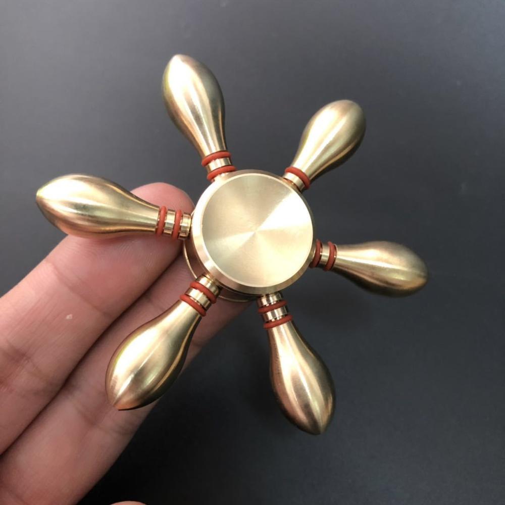 Copper Hand Spinner Fidget Metal Bearing Edc Finger Electroplate Hybrid Aluminum Alloy Metal Fidget Children Relieve Stress: 19