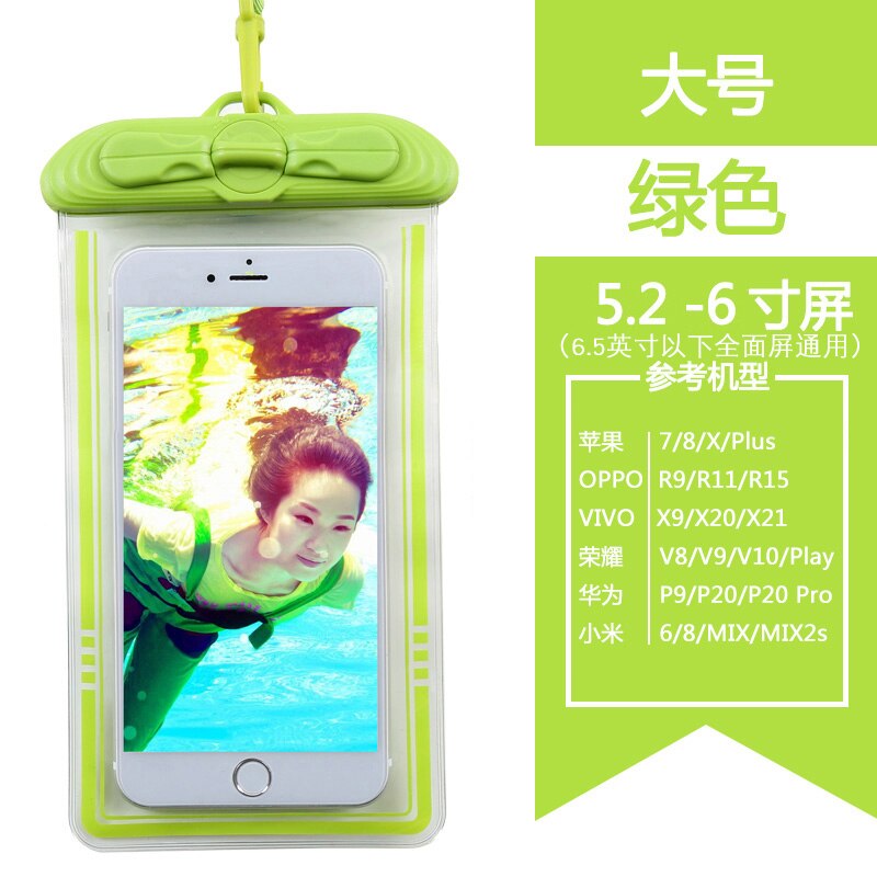 Waterproof phone bag Diving phone bag Swimming Surfing Bags Multi-function Waterproof bags Sports bag Mobile phone sealing bag: L1