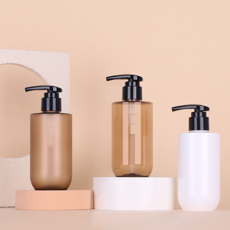 5/15PCS 200/300/500ml Empty Plastic Lotion Pump Bottle Shampoo Shower Gel Dispenser Body Lotion Bottle With White Pump