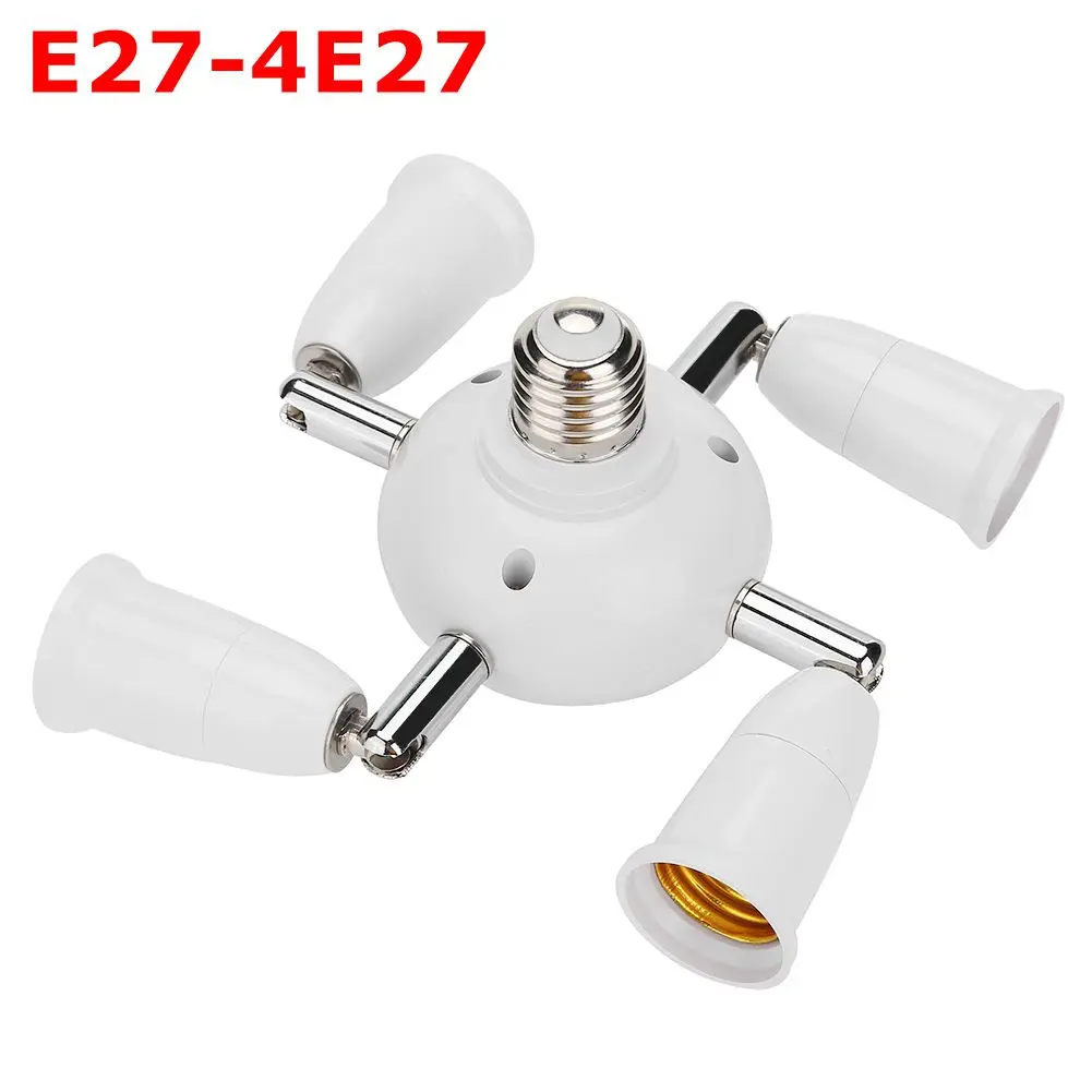 E27 led-sokkelpæresokkel  e27 -sokkel  e27 to- pæresokkeladapter for 2/3/4/5/6 -pære, splitterkonverter, skrue-induksjonslampeholder: Lilla