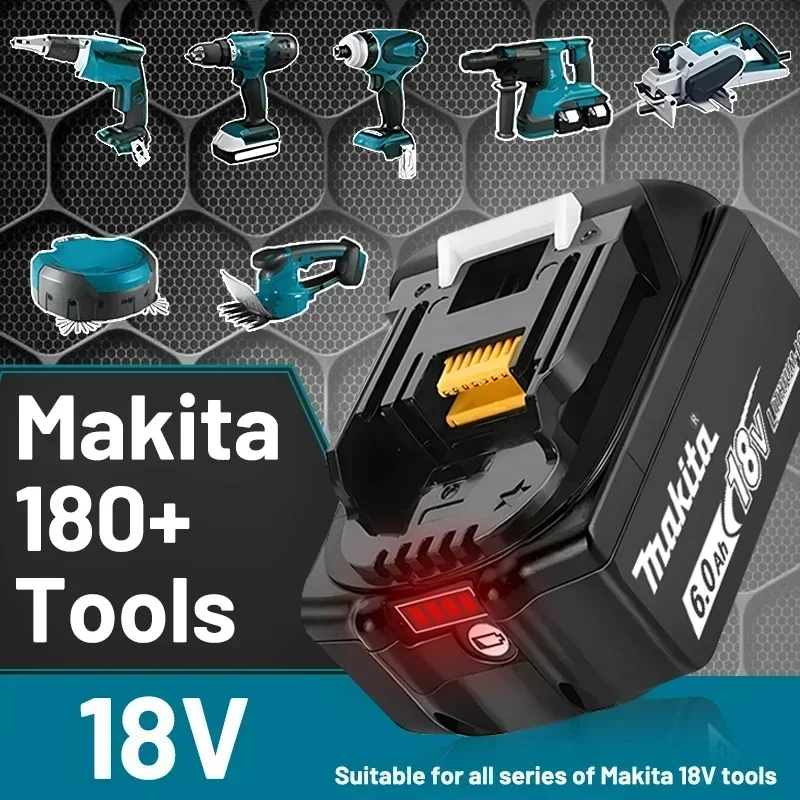 100%  ægte makita 6ah til makita 18v batteri  bl1860b bl1840 bl1830b bl1850b bl1850 bl1860 bl1815 erstatnings lithium batteri