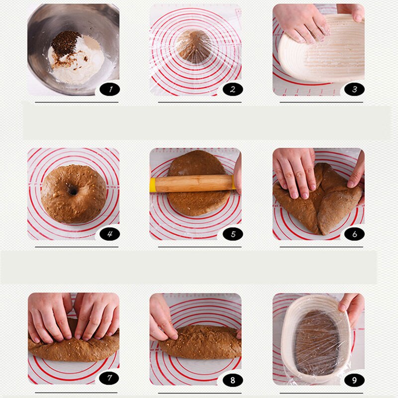 Kitchen Concise Oval Shape Bread Practicla Durable Easy Clean Eco-friendly Rattan Basket